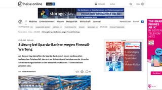 
                            10. Störung bei Sparda-Banken wegen Firewall-Wartung | heise online