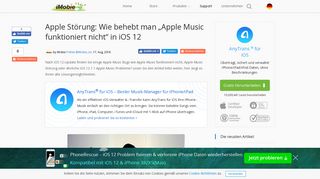 
                            2. Störung: iOS 12 Apple Music funktioniert nicht – so fixieren - iMobie