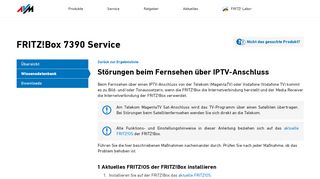 
                            10. Störungen beim Fernsehen über IPTV-Anschluss | FRITZ!Box 7390 ...