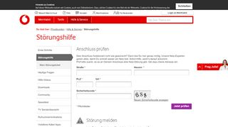 
                            2. Störungshilfe - Vodafone Kabel Deutschland Kundenportal