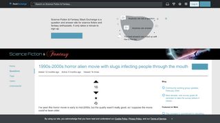 
                            13. story identification - 1990s-2000s horror alien movie with slugs ...