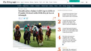 
                            13. Stradivarius claims Gold Cup to deliver Frankie Dettori with 60th Royal ...