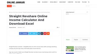 
                            11. Straight Revshare Online Income Calculator And Download Excel