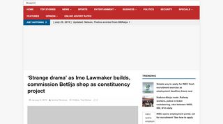 
                            11. 'Strange drama' as Imo Lawmaker builds, commission Bet9ja shop as ...