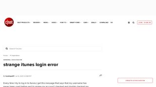 
                            13. strange itunes login error - Forums - CNET