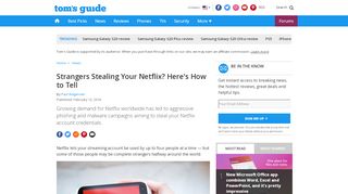 
                            12. Strangers Stealing Your Netflix? Here's How to Tell - Tom's Guide