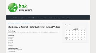 
                            8. Straßenbau A-Z digital – Datenbank (Erich Schmidt Verlag) – BAK ...