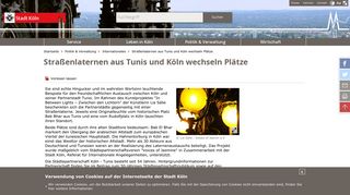 
                            3. Straßenlaternen aus Tunis und Köln wechseln Plätze - Stadt Köln