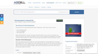 
                            5. strasserauf.de Partnerprogramm bei ADCELL - Hier anmelden!