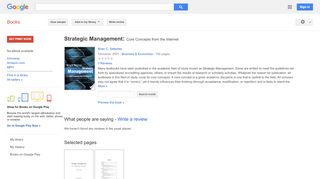 
                            10. Strategic Management: Core Concepts from the Internet