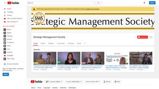 
                            12. Strategic Management Society - YouTube