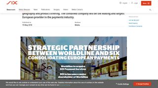 
                            13. Strategic partnership between Worldline and SIX consolidating ...