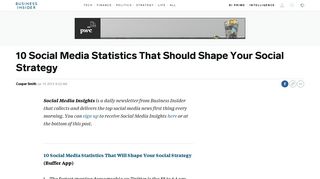 
                            10. Strategic Social Media Statistics - Business Insider