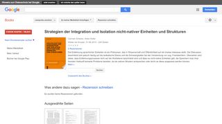 
                            9. Strategien der Integration und Isolation nicht-nativer Einheiten und ...