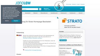 
                            8. Strato | Homepage Baukasten | Rechtstext-Service ... - Janolaw