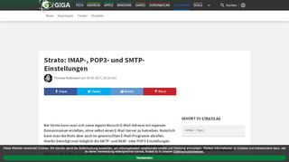 
                            8. Strato: IMAP-, POP3- und SMTP-Einstellungen – GIGA