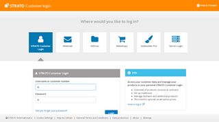 
                            7. STRATO Login - STRATO-hosting