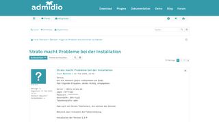 
                            10. Strato macht Probleme bei der Installation - Admidio Forum