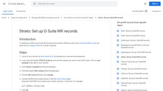 
                            13. Strato MX records - G Suite Admin Help - Google Support