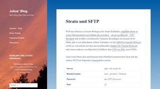 
                            11. Strato und SFTP – Julius' Blog