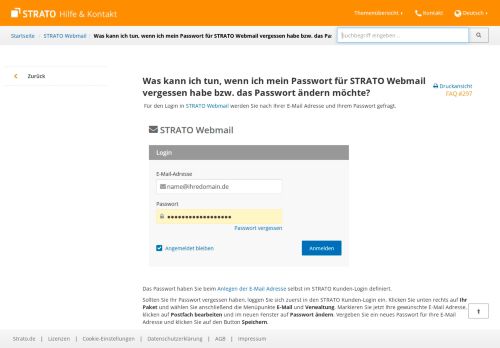 
                            11. STRATO Webmail-Passwort vergessen? Vergeben Sie es neu!