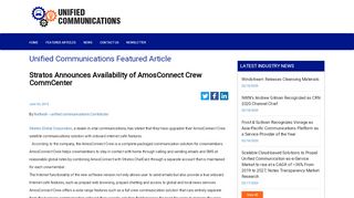 
                            12. Stratos Announces Availability of AmosConnect Crew CommCenter