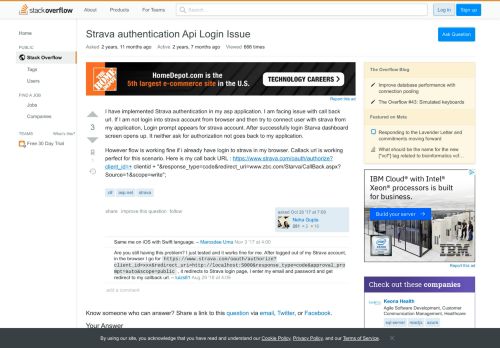 
                            7. Strava authentication Api Login Issue - Stack Overflow