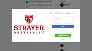 
                            8. Strayer University Blackboard is down again. - Kristen George ...