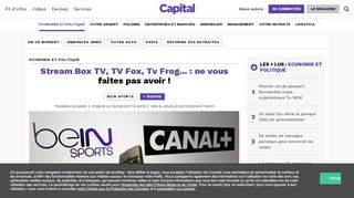 
                            2. Stream Box TV, TV Fox, Tv Frog... : ne vous faites pas avoir ! - Capital.fr