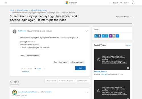 
                            4. Stream keeps saying that my Login has expired and I need to login ...