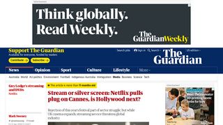 
                            7. Stream or silver screen: Netflix pulls plug on Cannes, is Hollywood ...