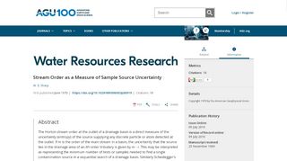 
                            13. Stream Order as a Measure of Sample Source Uncertainty - Sharp ...