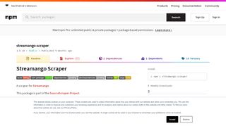 
                            11. streamango-scraper - npm