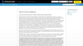 
                            8. Streamate - Terms and Conditions