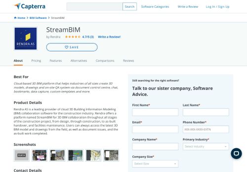 
                            6. StreamBIM Reviews and Pricing - 2019 - Capterra