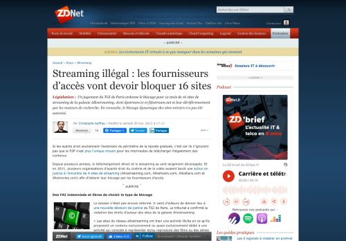
                            9. Streaming illégal : les fournisseurs d'accès vont devoir bloquer 16 ...