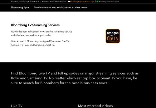 
                            8. Streaming Services | Bloomberg Apps