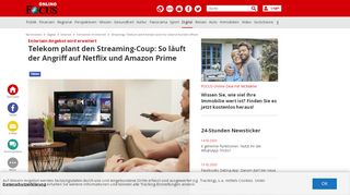 
                            13. Streaming: Telekom will Entertain wohl für externe Kunden öffnen ...