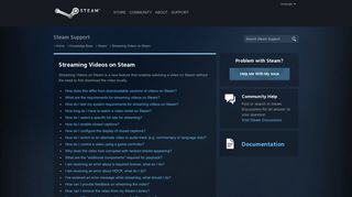 
                            8. Streaming Videos on Steam - Steam - Knowledge Base - Steam Support