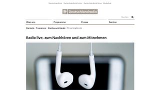 
                            1. Streamingdienste - Deutschlandradio