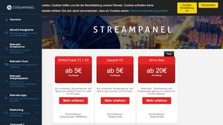 
                            1. STREAMPANEL < Ihr eigenes Webradio