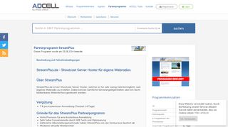 
                            11. StreamPlus Partnerprogramm bei ADCELL - Hier anmelden!