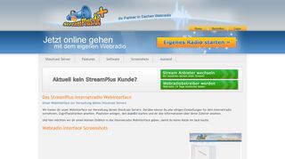 
                            3. StreamPlus.de: Das Internetradio Webinterface