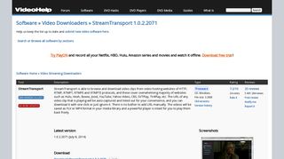 
                            3. StreamTransport 1.0.2.2071 Free Download - VideoHelp