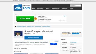 
                            8. StreamTransport - Download - Kostenlos & schnell auf WinTotal.de