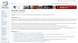 
                            13. Streetlife (website) - Wikipedia