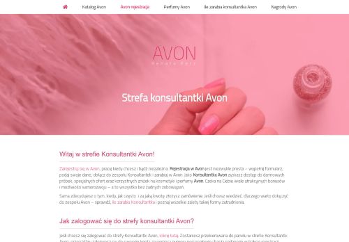 
                            2. Strefa konsultantki Avon - rejestracja w Avon