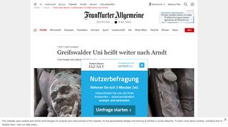 
                            13. Streit über Namen: Greifswalder Uni heißt weiter nach Arndt - Inland ...