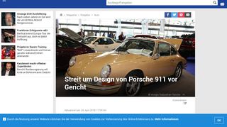 
                            10. Streit um Design von Porsche 911 vor Gericht | GMX