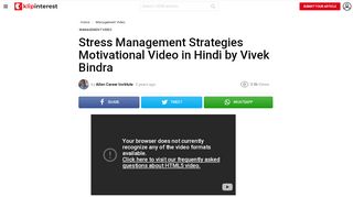 
                            12. Stress Management Strategies Motivational Video in Hindi by Vivek ...